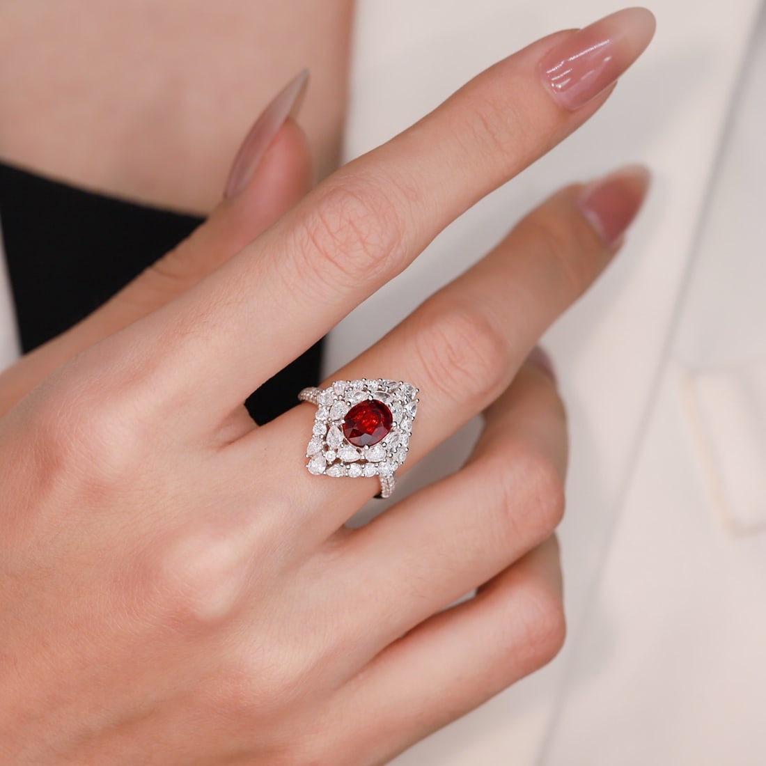 14k Gold 3.29 Ctw Natural Ruby & Diamond Ring - 2