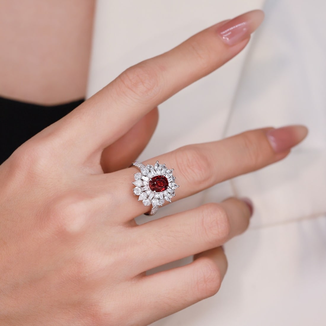14k Gold 3.24 Ctw Natural Ruby & Diamond Ring/pendant( Without Chain ) - 2