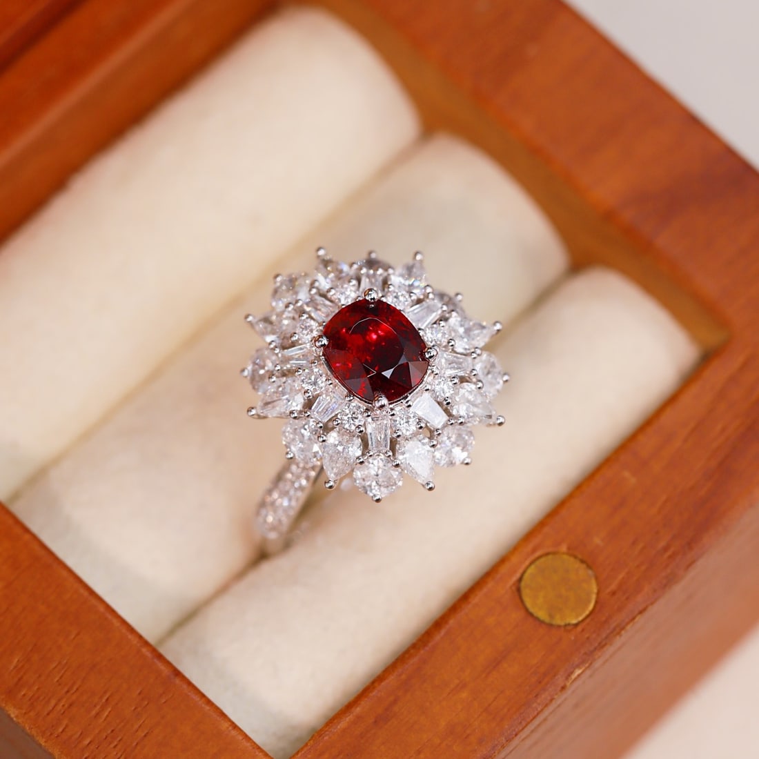 14k Gold 3.24 Ctw Natural Ruby & Diamond Ring/pendant( Without Chain ) - 3