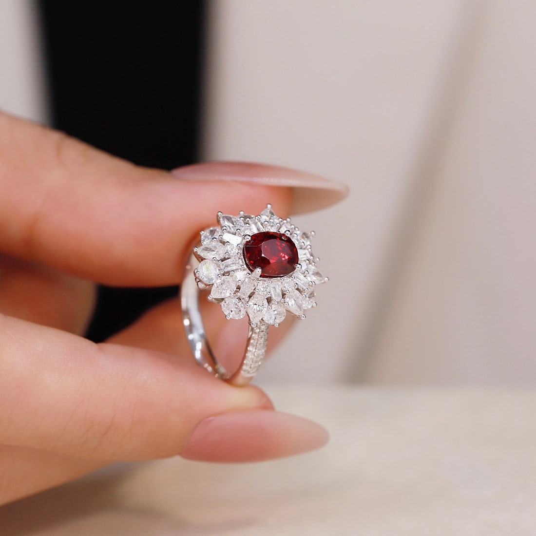 14k Gold 3.24 Ctw Natural Ruby & Diamond Ring/pendant( Without Chain ) - 4