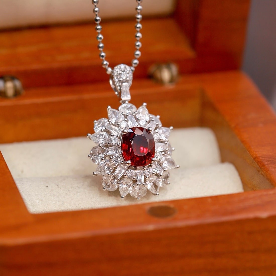 14k Gold 3.24 Ctw Natural Ruby & Diamond Ring/pendant( Without Chain ) - 7