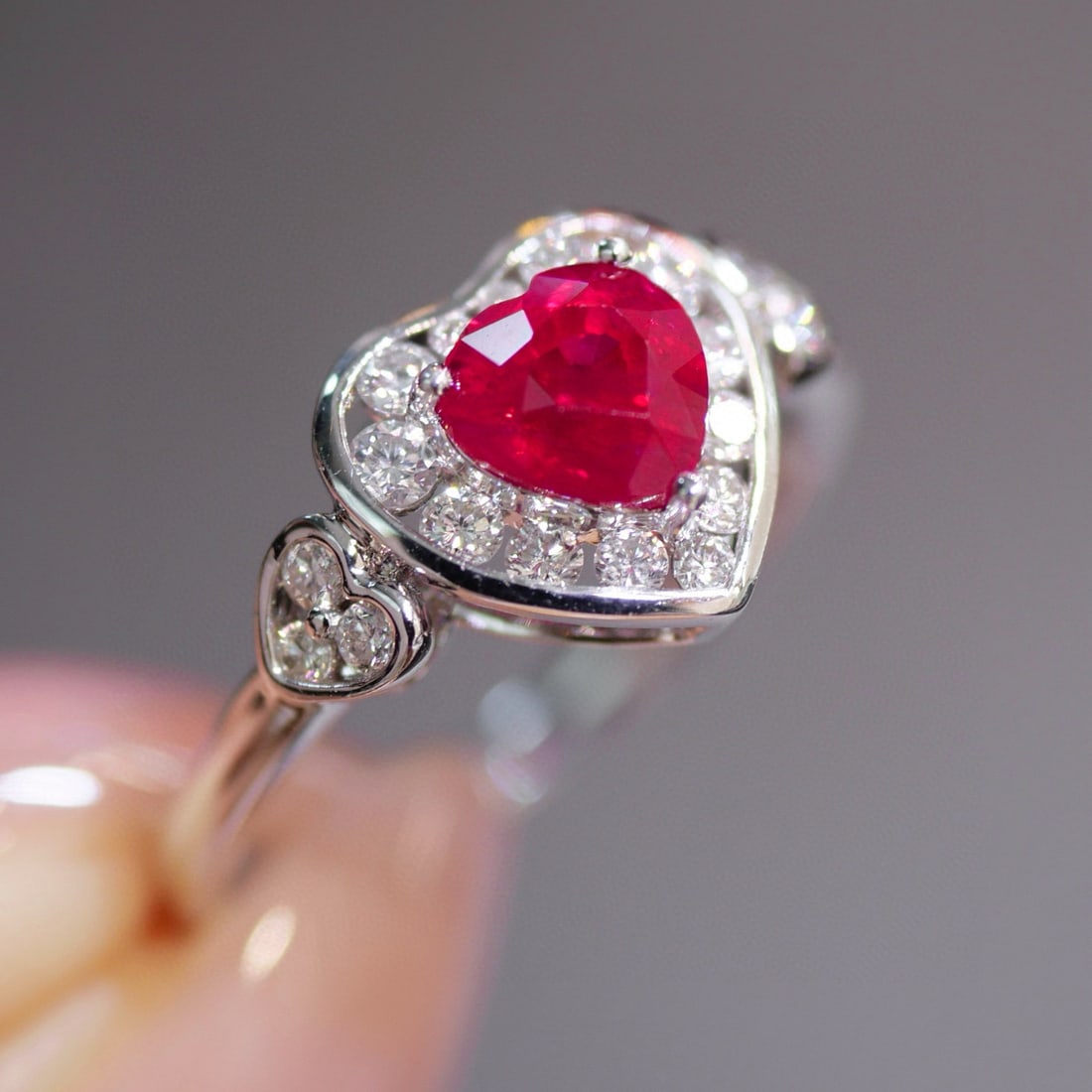 14k Gold 1.51 Ctw Natural Ruby & Diamond Ring - 3