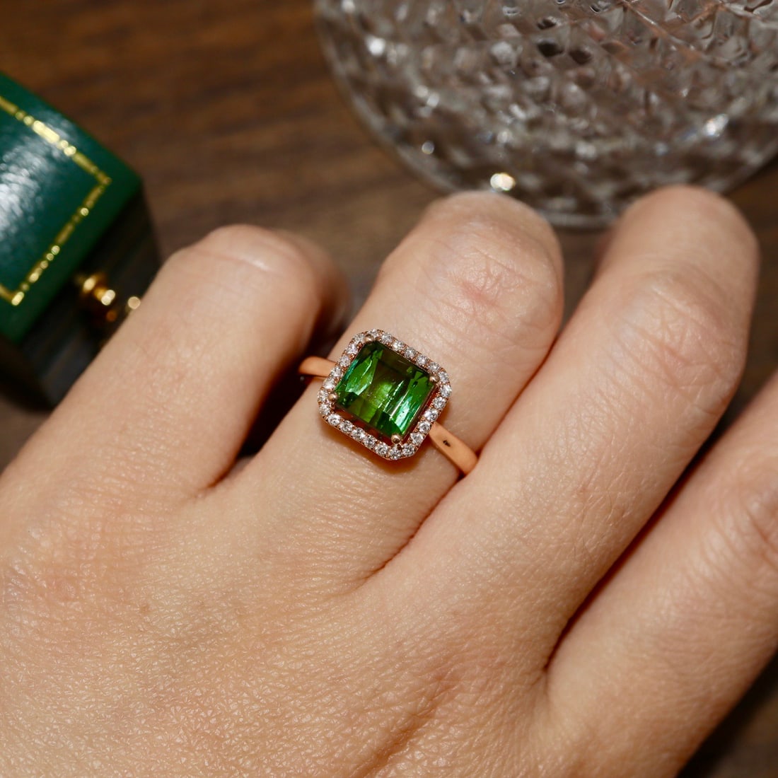 14k Gold 2.61 Ctw Natural Tourmaline & Diamond Ring - 5