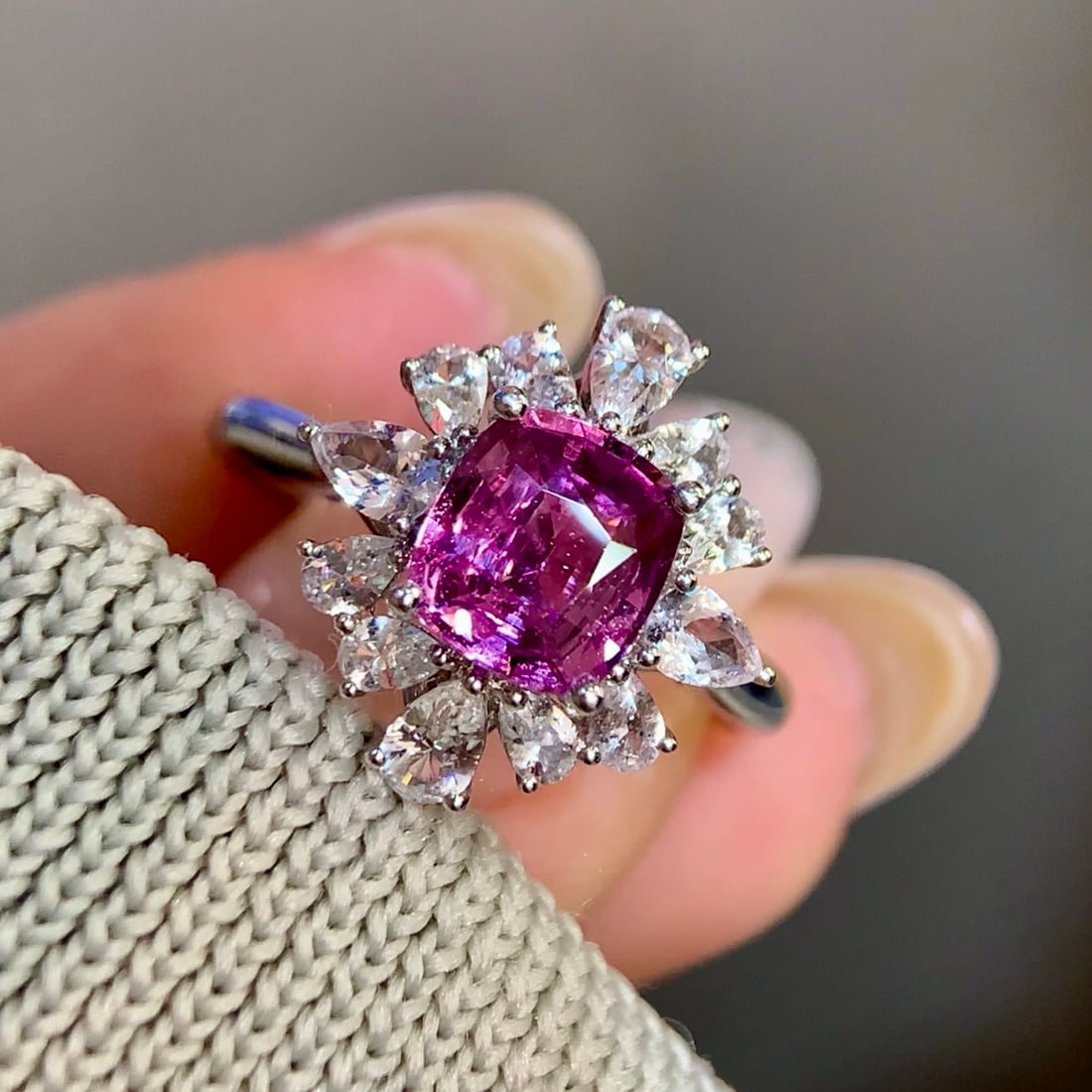 14k Gold 2.70 Ctw Natural Sapphire & Sapphire Ring - 5