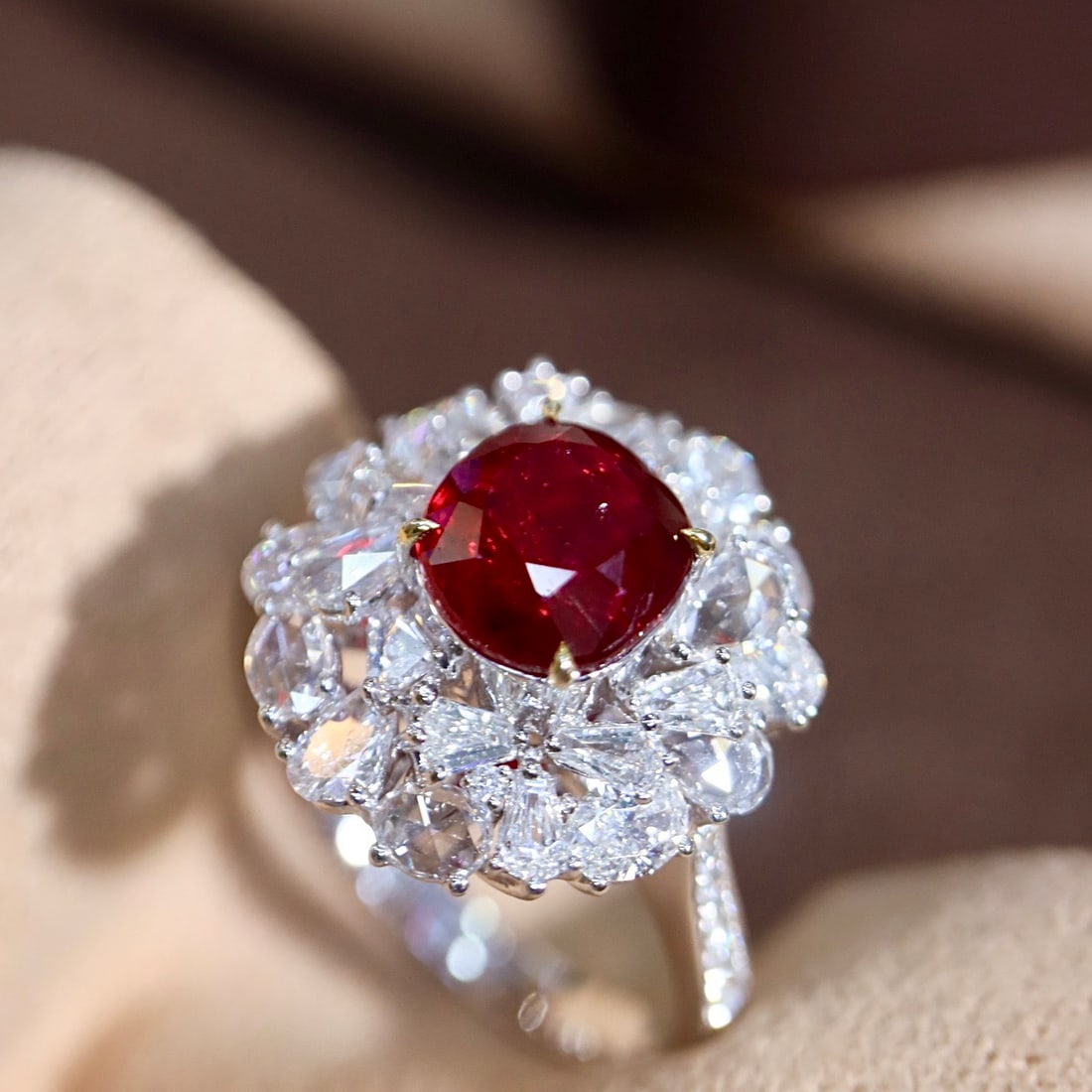 14k Gold 3.56 Ctw Natural Ruby & Diamond Ring - 2