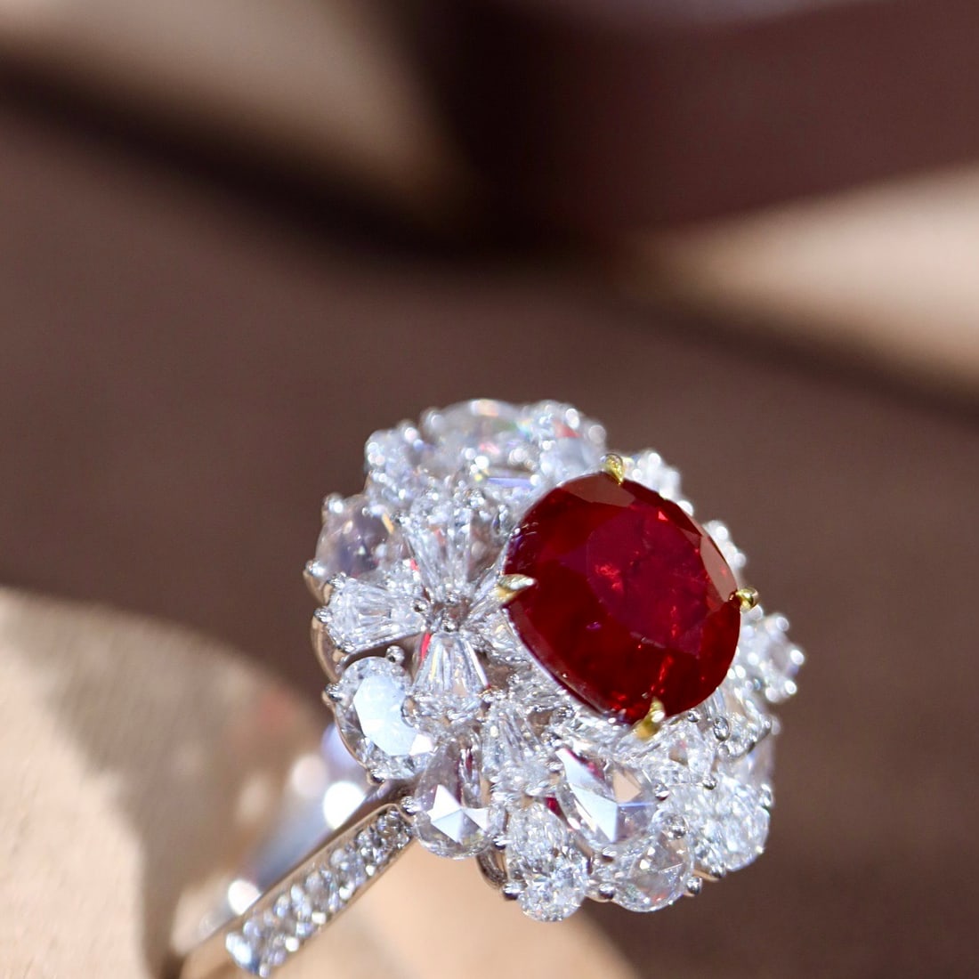 14k Gold 3.56 Ctw Natural Ruby & Diamond Ring - 3