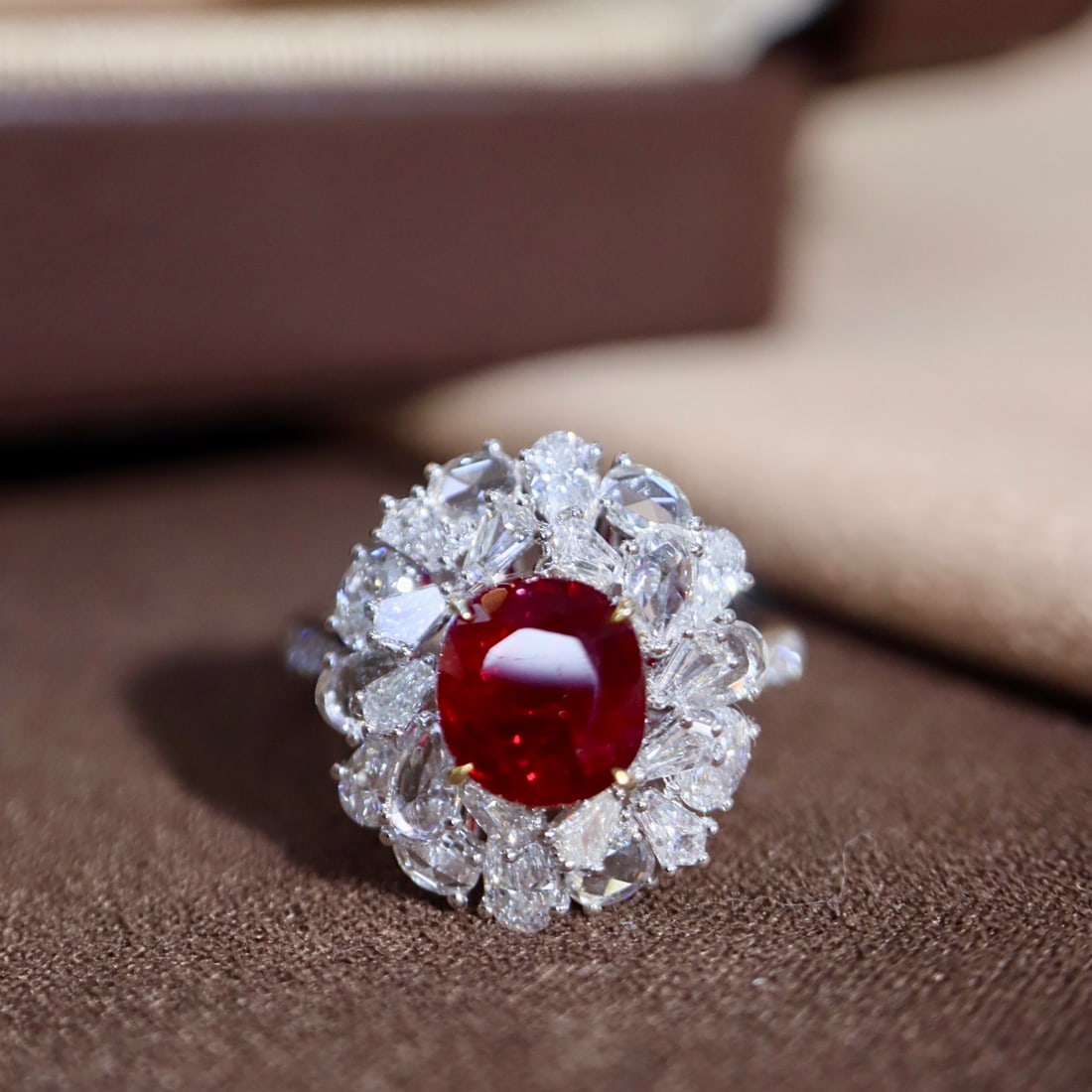 14k Gold 3.56 Ctw Natural Ruby & Diamond Ring - 5