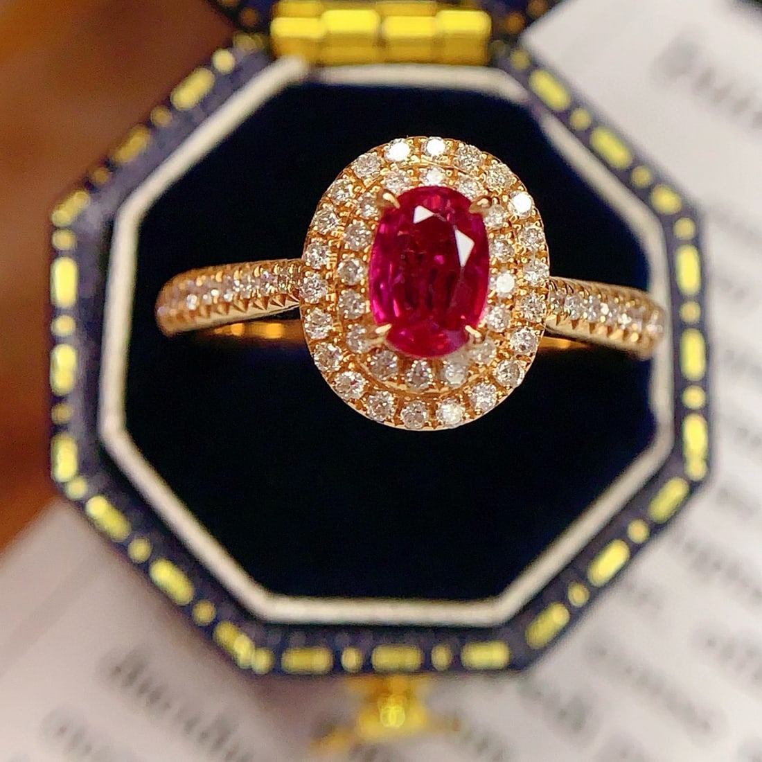 14k Gold 0.72 Ct Natural Ruby & Diamond Ring - 2