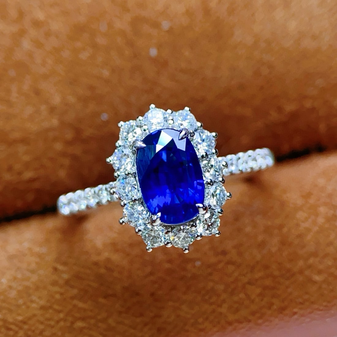 14k Gold 1.84 Ctw Natural Sapphire & Diamond Ring - 2