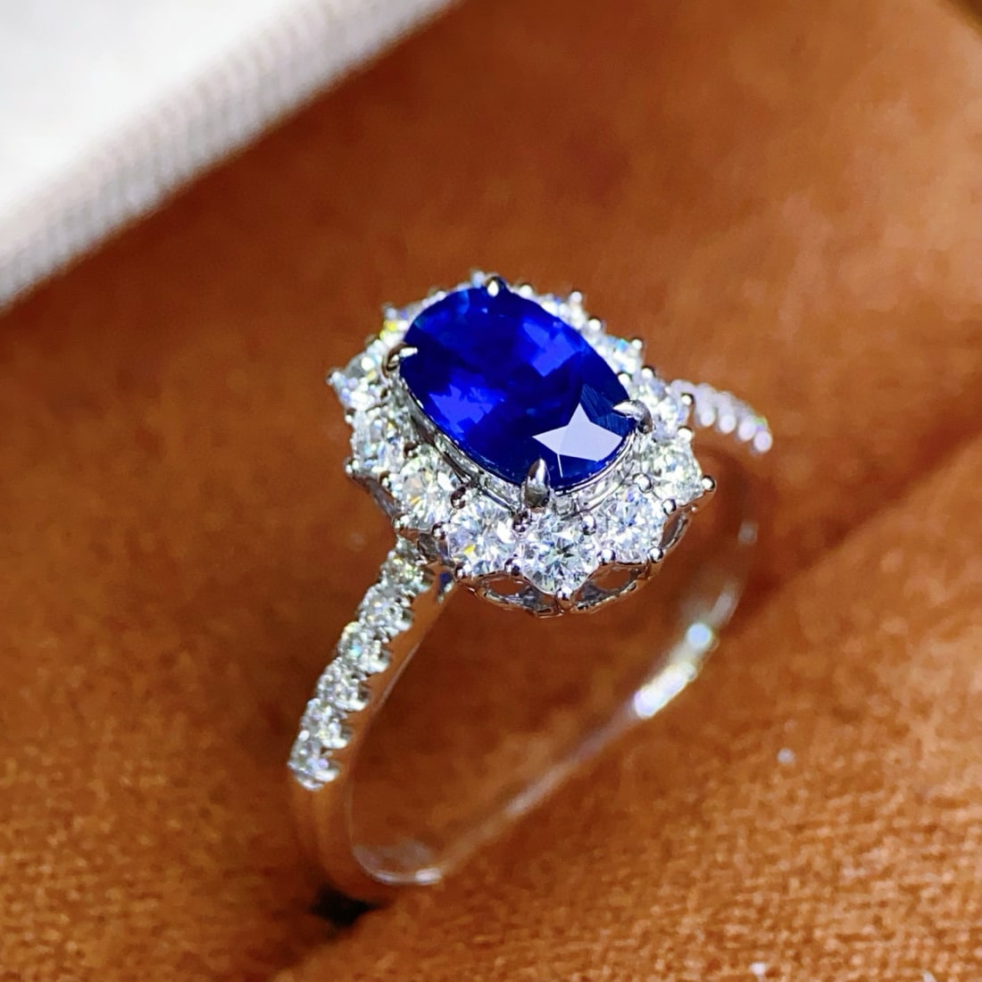 14k Gold 1.84 Ctw Natural Sapphire & Diamond Ring - 3