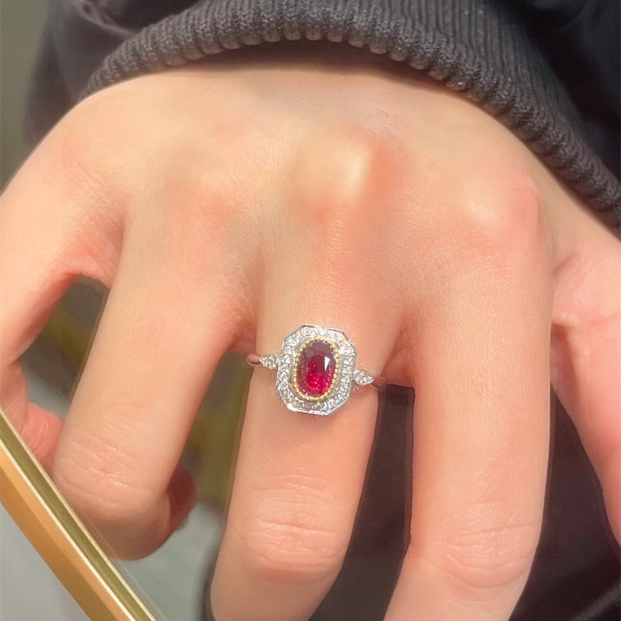 14k Gold 1.28 Ctw Natural Ruby & Diamond Ring - 3