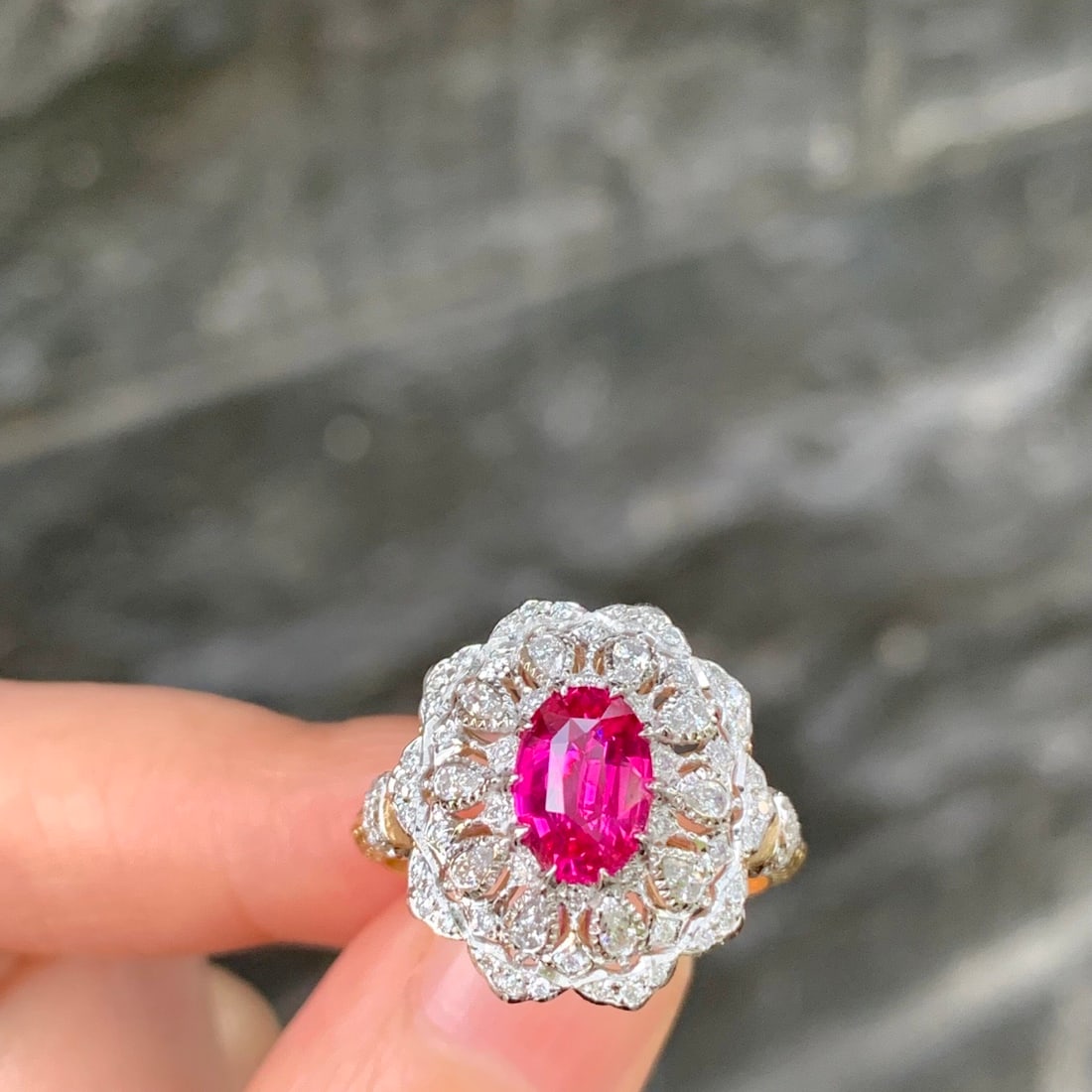 14k Gold 1.62 Ctw Natural Ruby & Diamond Ring - 2