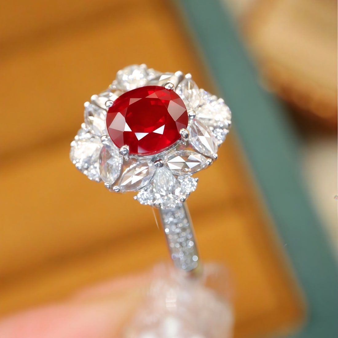 14k Gold 1.60 Ctw Natural Ruby & Diamond Ring - 3
