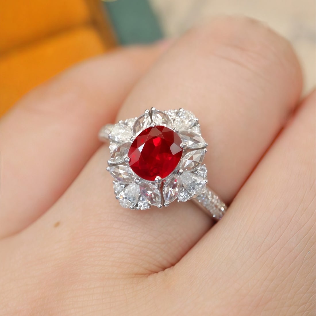 14k Gold 1.60 Ctw Natural Ruby & Diamond Ring - 5