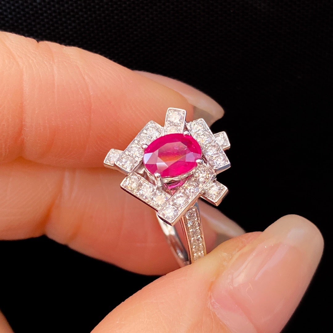 14k Gold 1.02 Ct Natural Ruby & Diamond Ring - 2