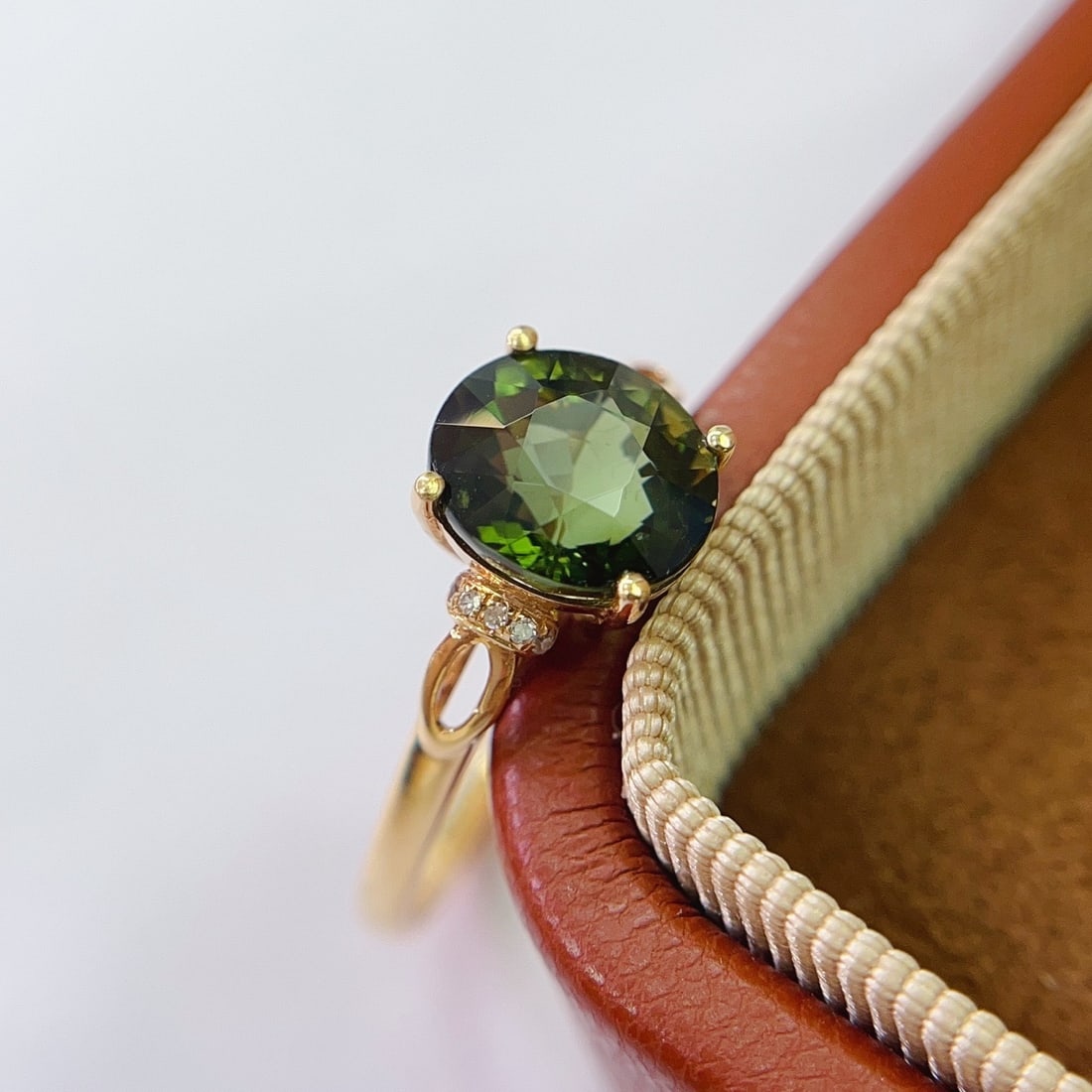 14k Gold 2.05 Ct Natural Tourmaline & Diamond Ring - 3