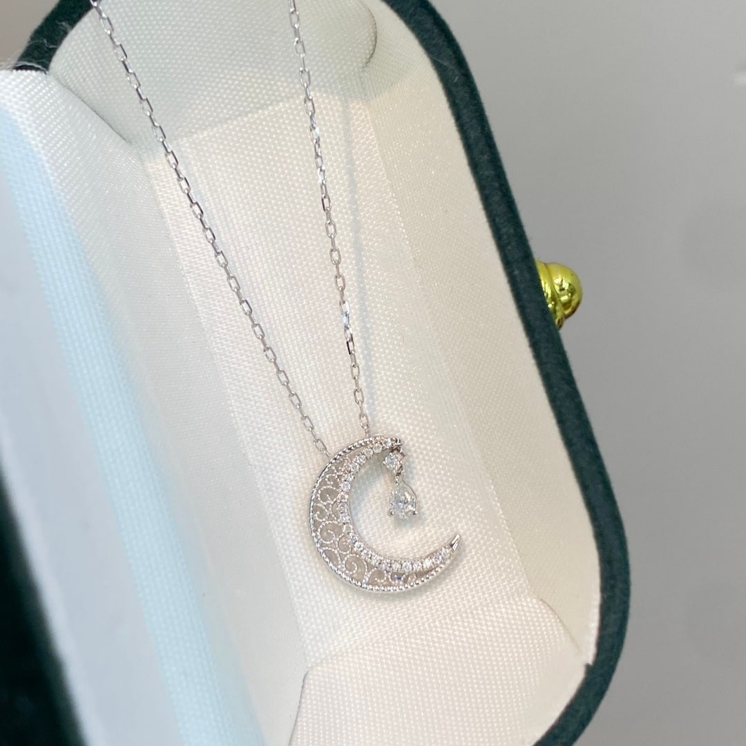 14k Gold 0.23 Ctw Natural H Diamond Necklace - 2