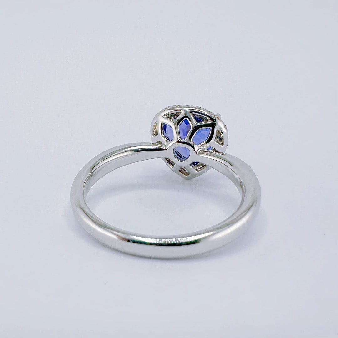 14k Gold 1.81 Ctw Natural Tanzanite & Diamond Ring - 2