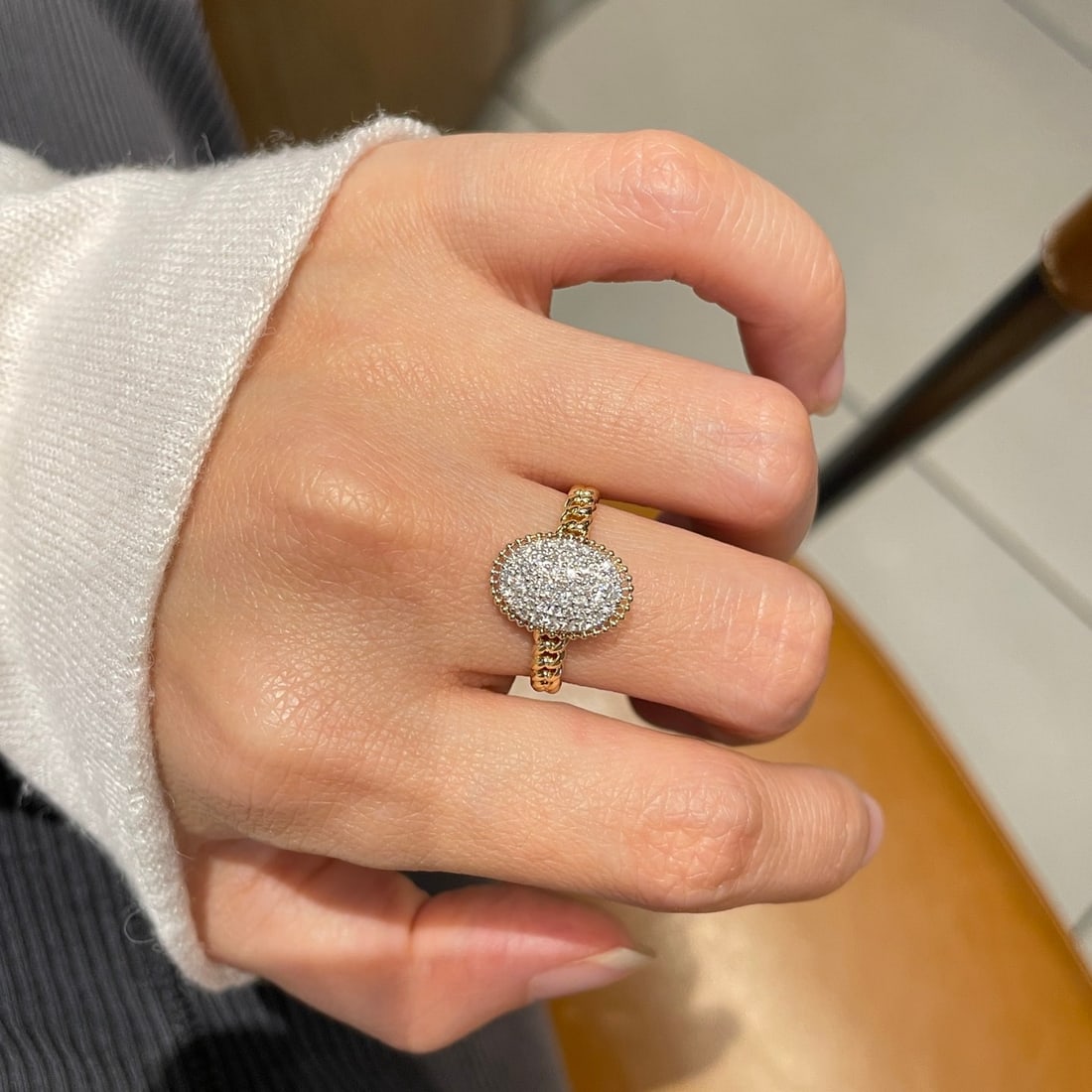 14k Gold 0.30 Ct Natural H Diamond Ring - 2