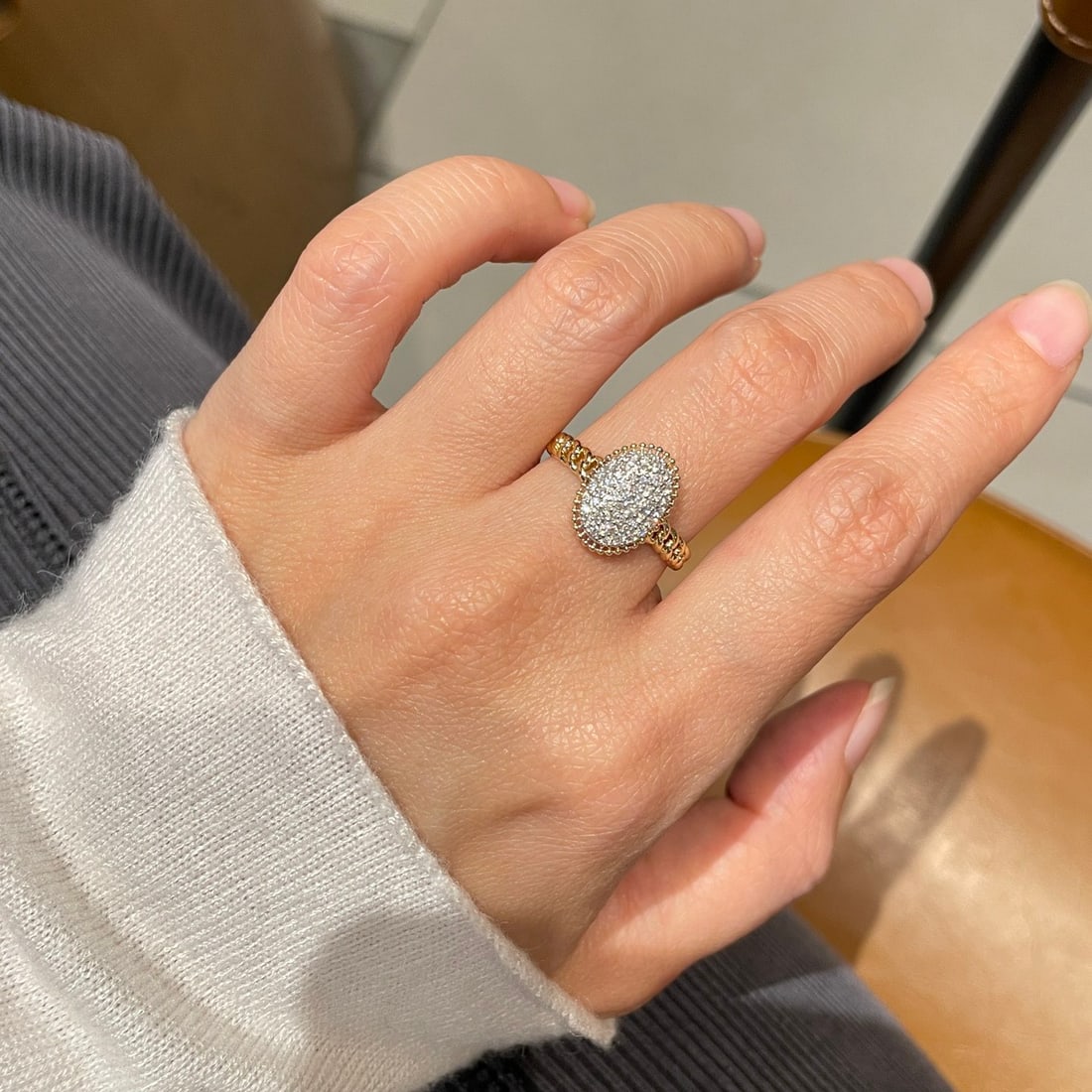 14k Gold 0.30 Ct Natural H Diamond Ring - 3