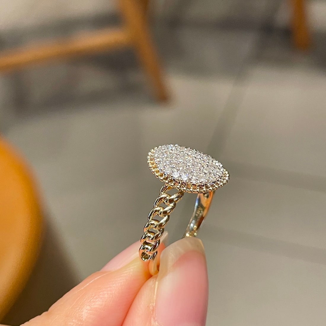 14k Gold 0.30 Ct Natural H Diamond Ring - 5