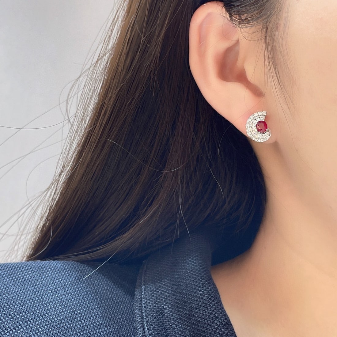 14k Gold 1.63 Ctw Vivid Red Natural Ruby & Diamond Earrings - 6