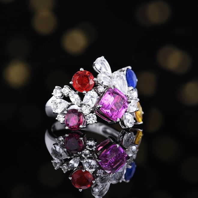 14k Gold 5.98 Ctw Natural Sapphire & Sapphire Ring - 3