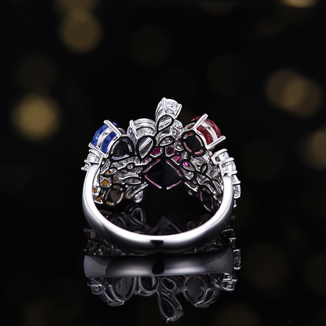 14k Gold 5.98 Ctw Natural Sapphire & Sapphire Ring - 4