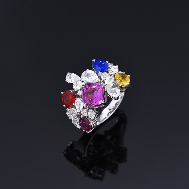 14k Gold 5.98 Ctw Natural Sapphire & Sapphire Ring - 5