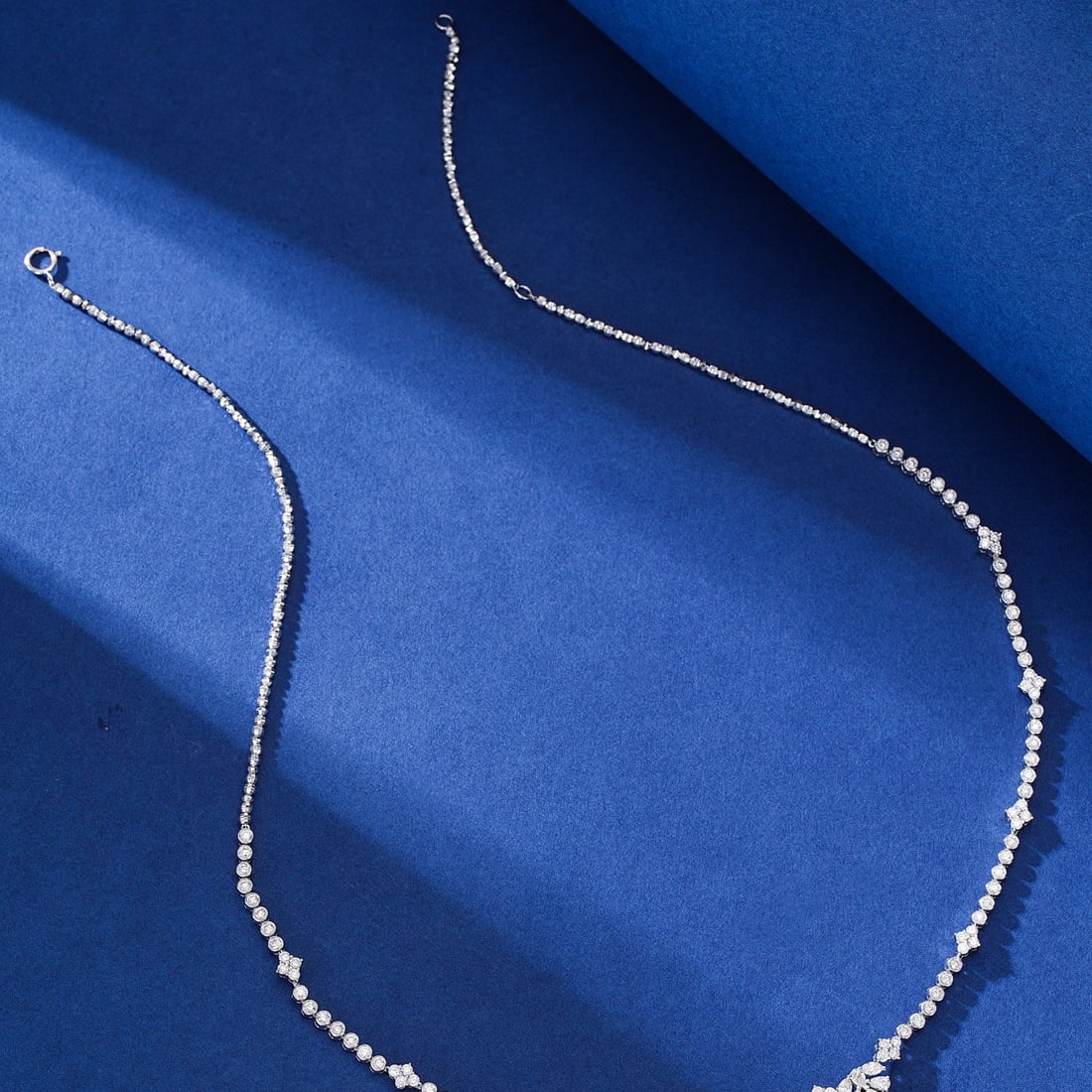 14k Gold 2.54 Ctw Natural H Diamond Necklace - 7