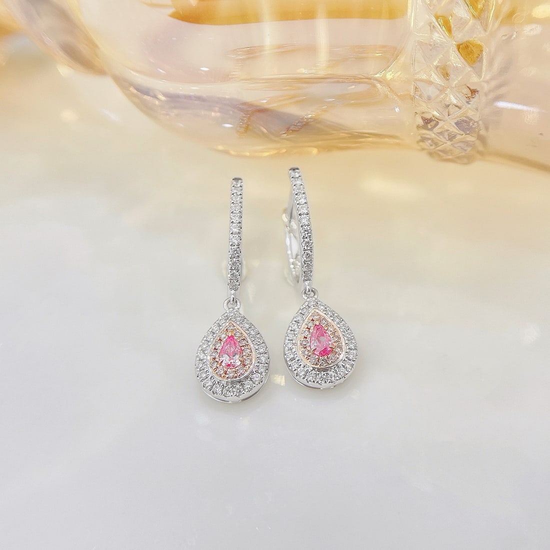 14k Gold 0.62 Ctw Natural H Diamond Earrings - 2
