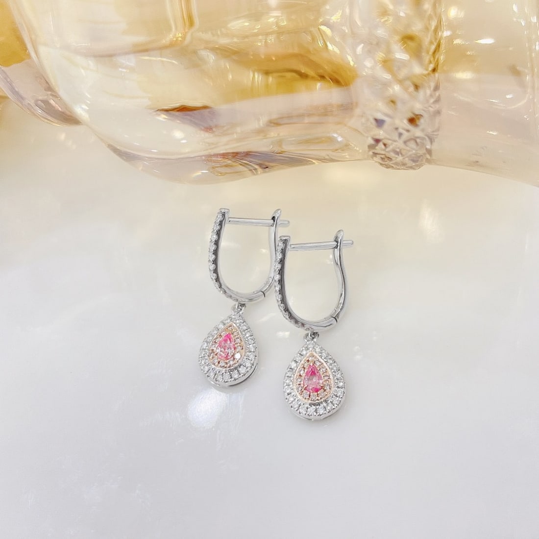 14k Gold 0.62 Ctw Natural H Diamond Earrings - 3