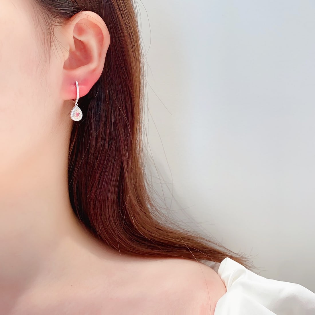 14k Gold 0.62 Ctw Natural H Diamond Earrings - 4