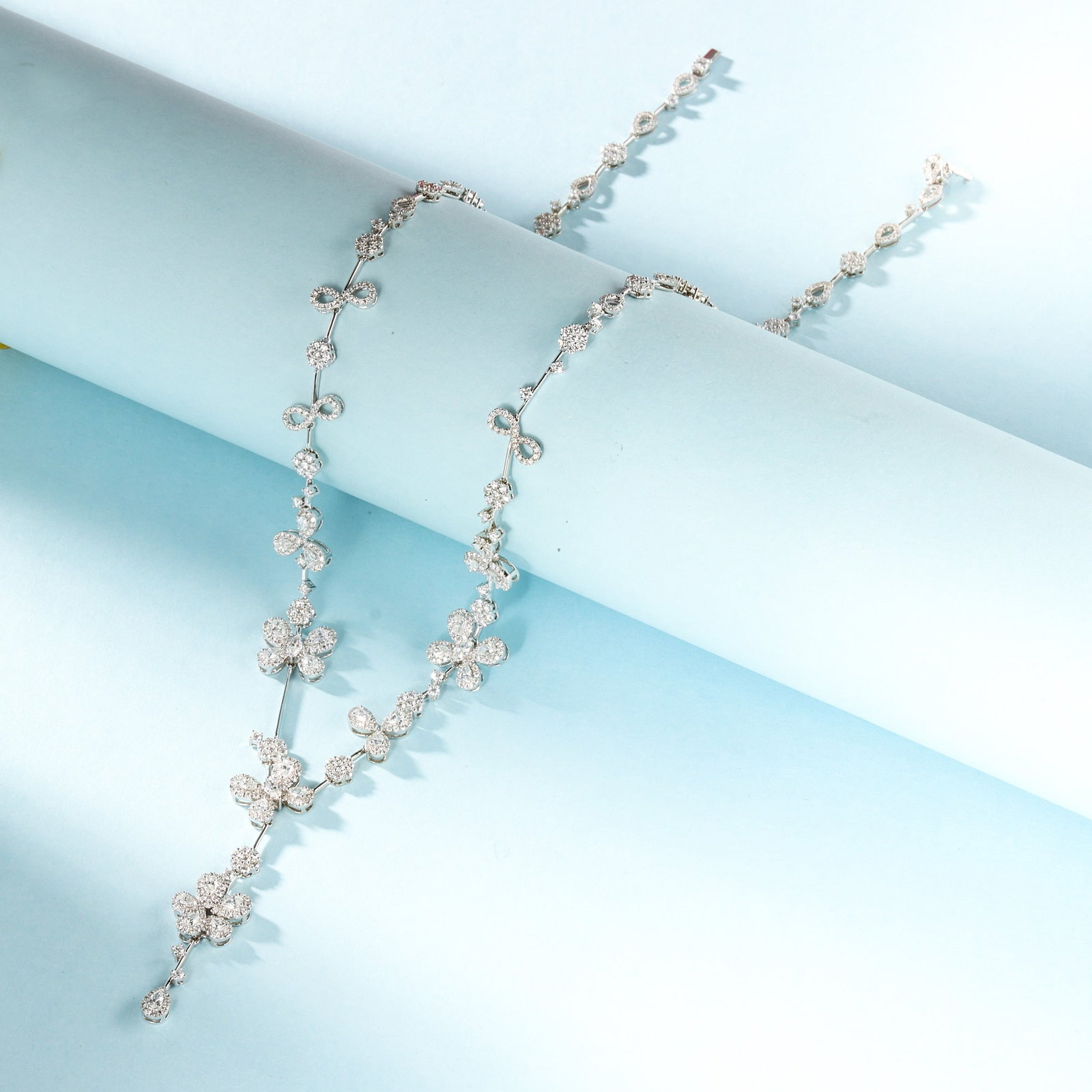 14k Gold 6.02 Ctw Natural H Diamond Necklace - 3