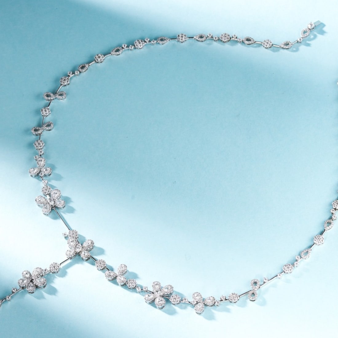 14k Gold 6.02 Ctw Natural H Diamond Necklace - 4