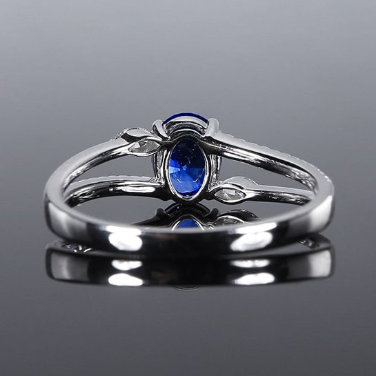 14k Gold 1.02 Ctw Natural Sapphire & Diamond Ring - 4
