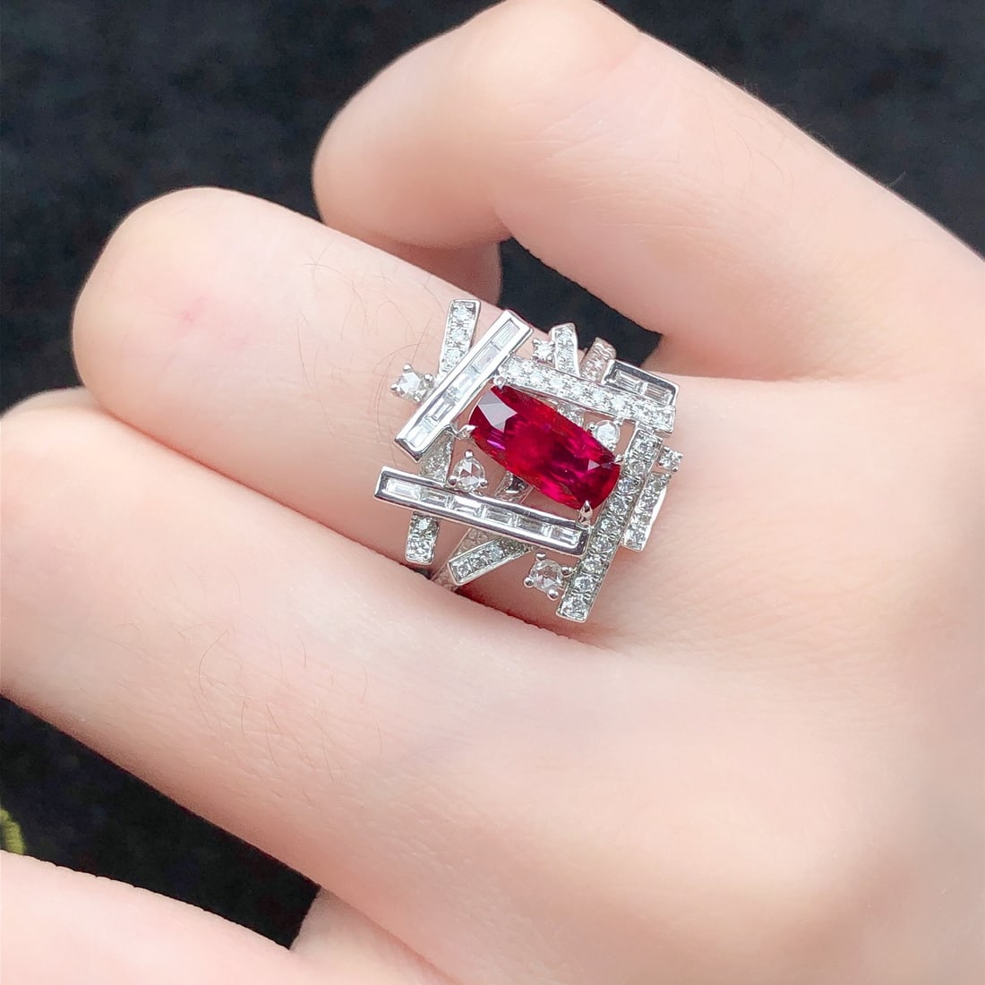 14k Gold 2.12 Ctw Natural Ruby & Diamond Ring - 8