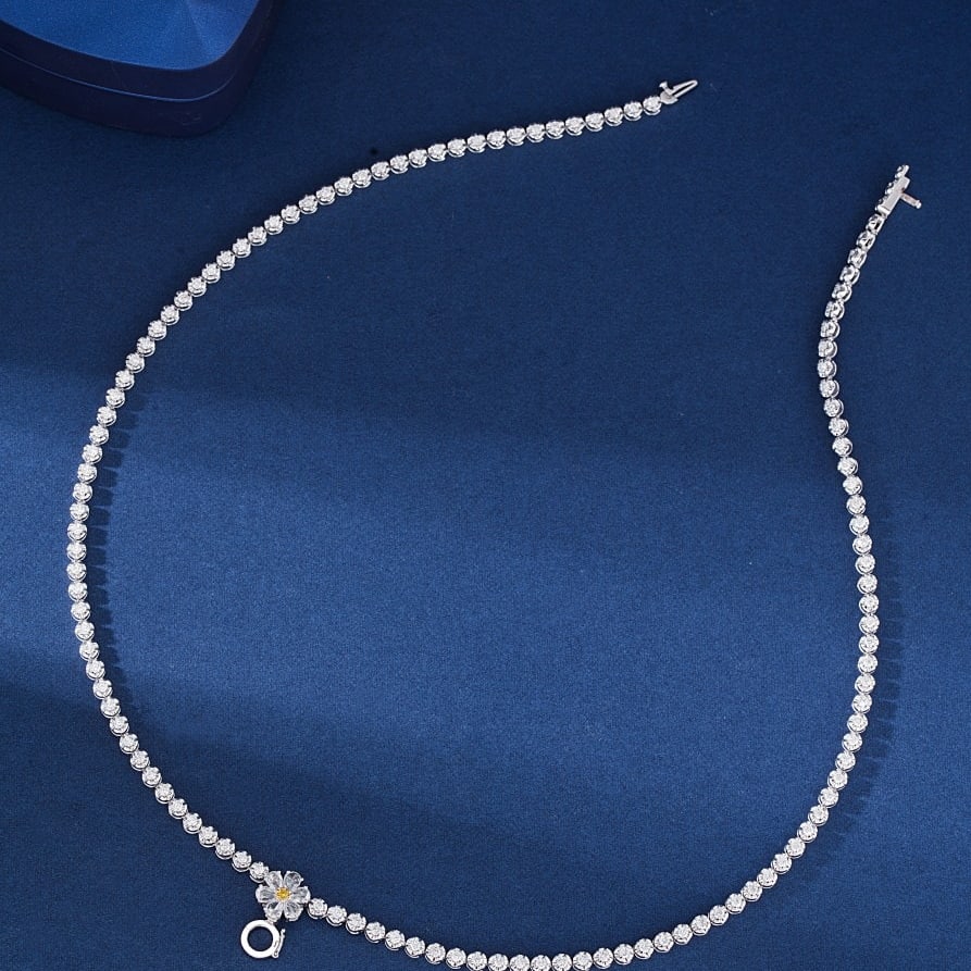 14k Gold 2.77 Ctw Natural H Diamond Necklace - 2