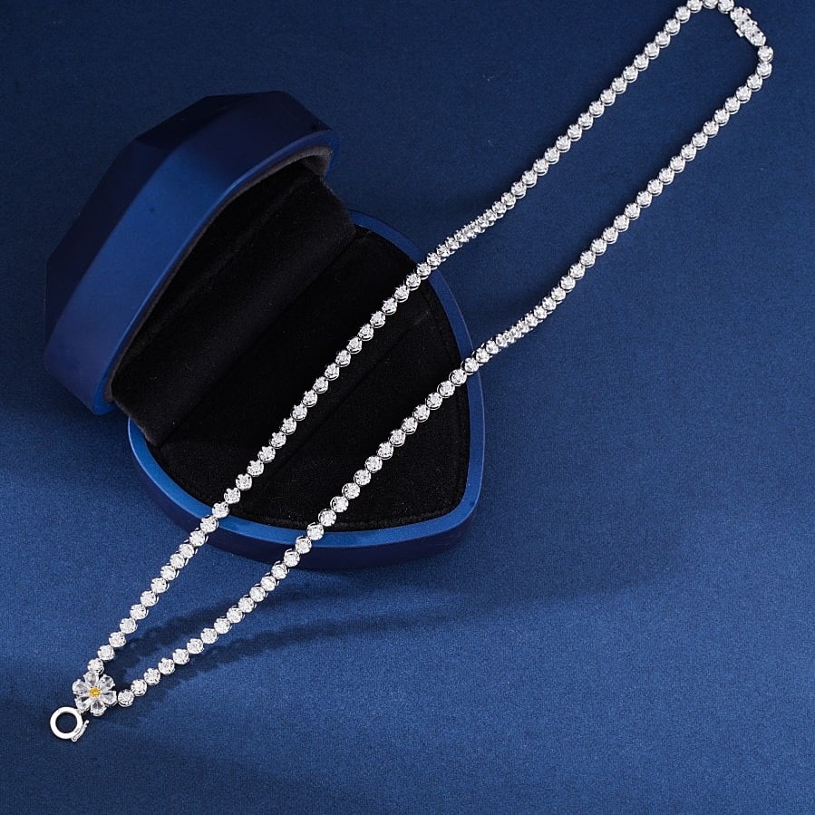14k Gold 2.77 Ctw Natural H Diamond Necklace - 3