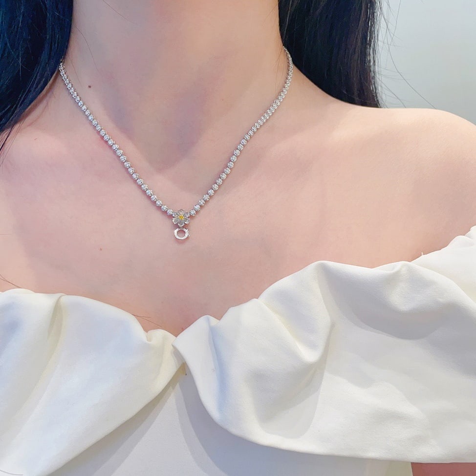 14k Gold 2.77 Ctw Natural H Diamond Necklace - 5