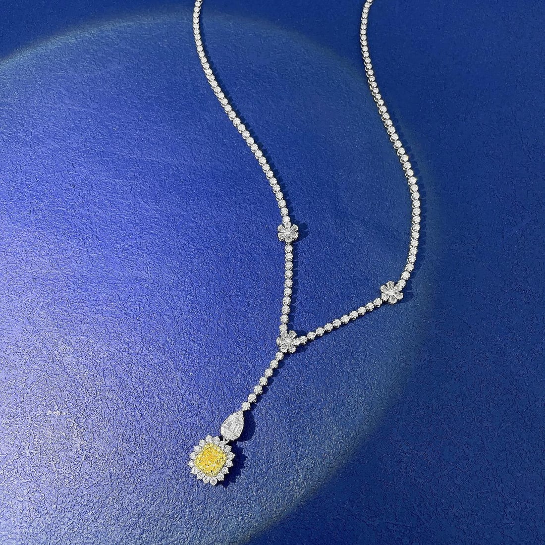 14k Gold 5.10 Ctw Natural Yellow Diamond & Diamond Ring/necklace - 2