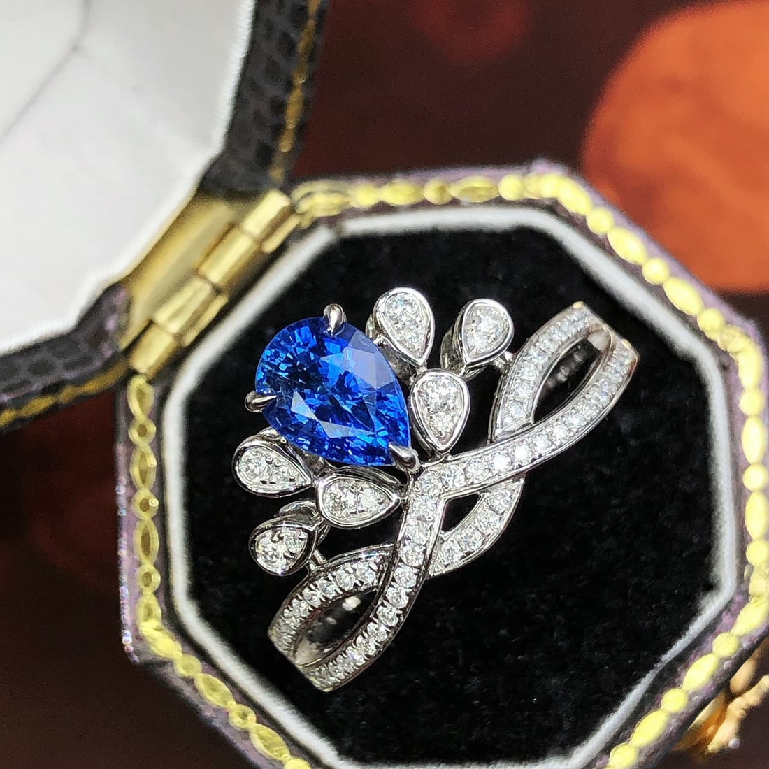 14k Gold 1.24 Ctw Natural Sapphire & Diamond Ring - 2