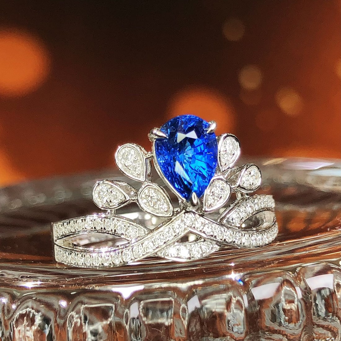 14k Gold 1.24 Ctw Natural Sapphire & Diamond Ring - 3