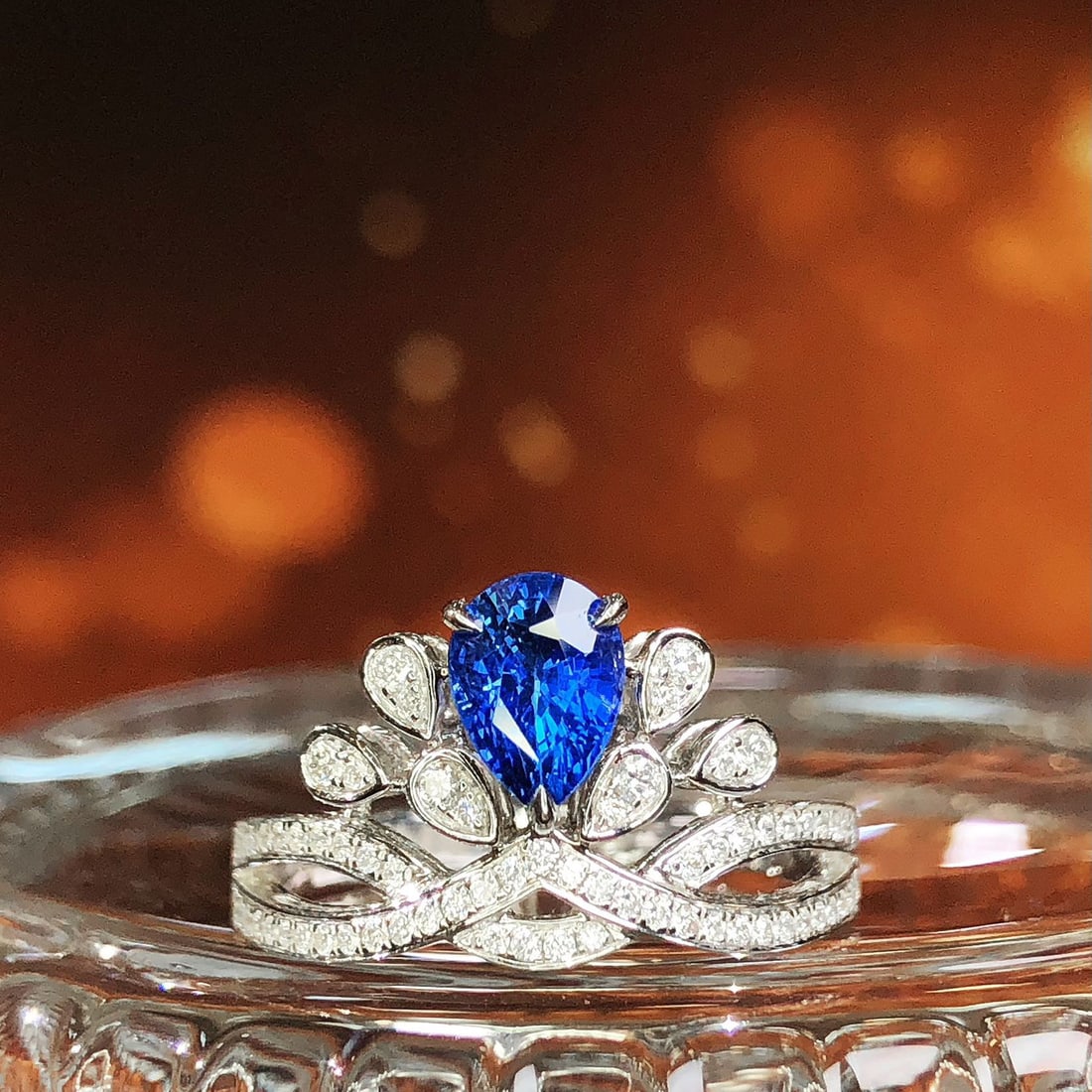 14k Gold 1.24 Ctw Natural Sapphire & Diamond Ring - 4