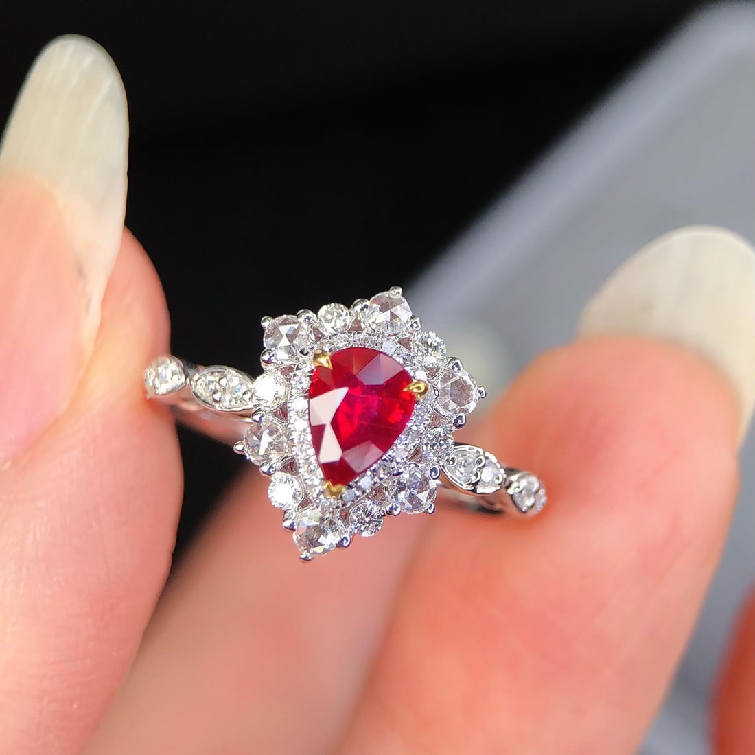 14k Gold 1.07 Ctw Natural Ruby & Diamond Ring - 3