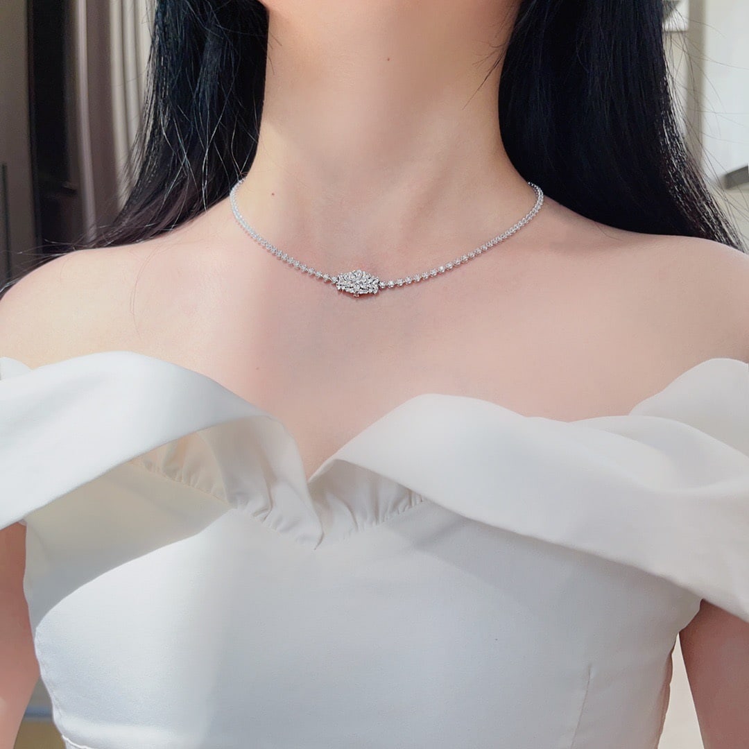 14k Gold 3.50 Ctw Natural H Diamond Necklace - 4