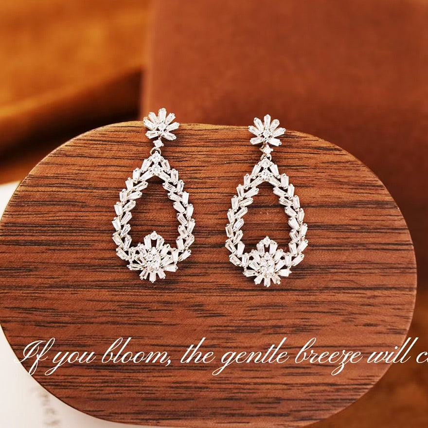 14k Gold 0.82 Ct Natural H Diamond Earrings - 2