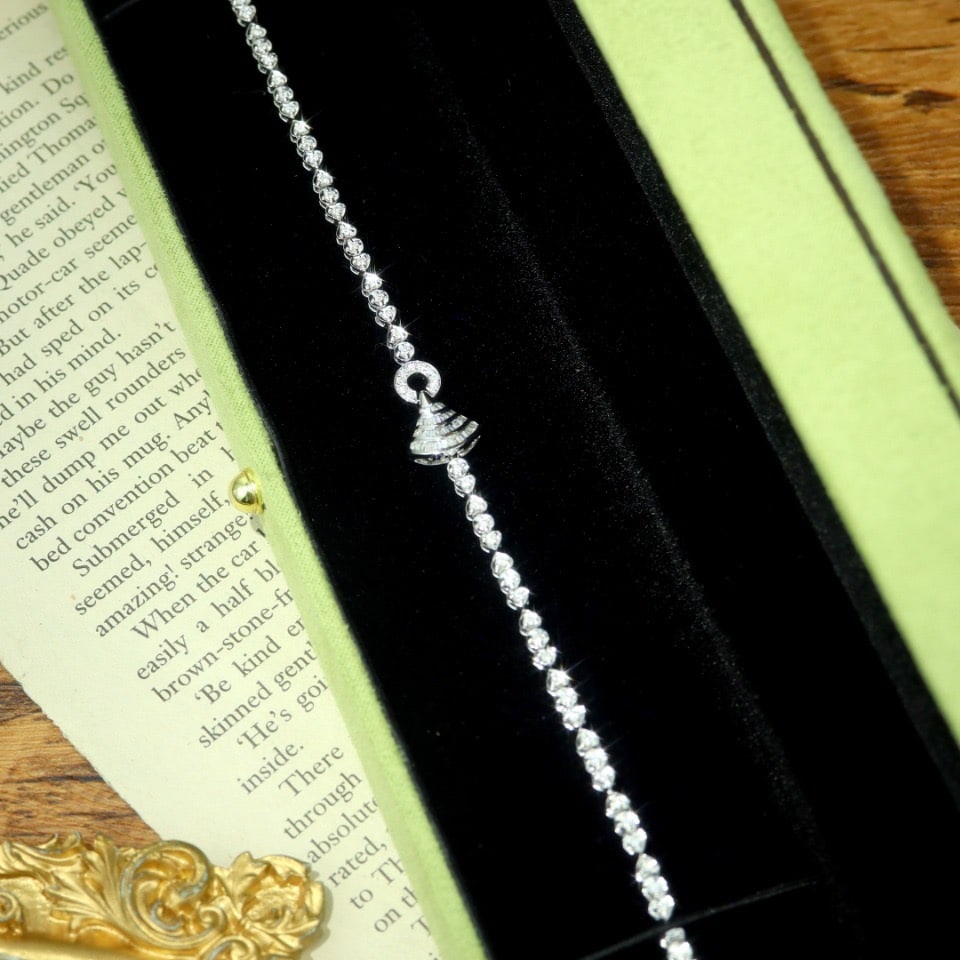 14k Gold 1.2 Ct Natural H Diamond Bracelet - 2