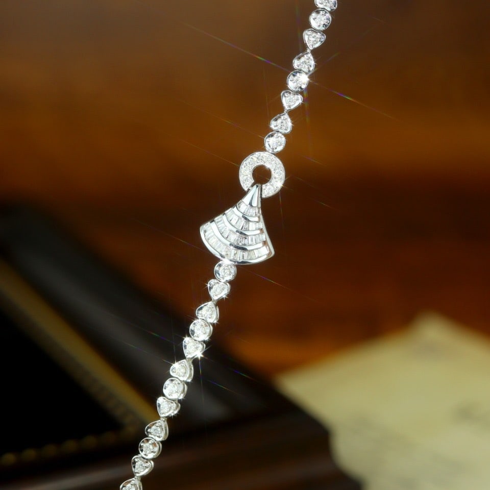 14k Gold 1.2 Ct Natural H Diamond Bracelet - 3
