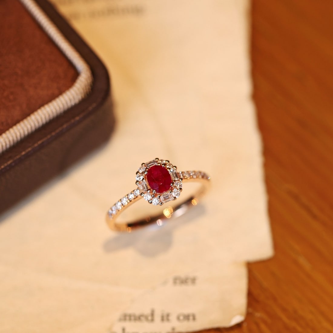 14k Gold 0.95 Ctw Natural Ruby & Diamond Ring - 5
